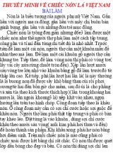 Luyện tập văn thuyết minh Thuyết minh về chiếc nón lá Việt Nam